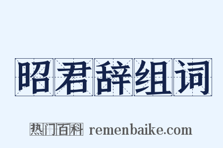 昭君辞组词是什么意思的图片